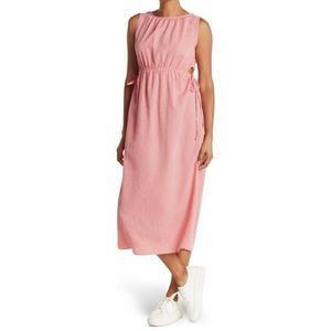 LOVE…ADY Side Cutout Gingham Midi Dress.Color:RedWhite.New with Tag!